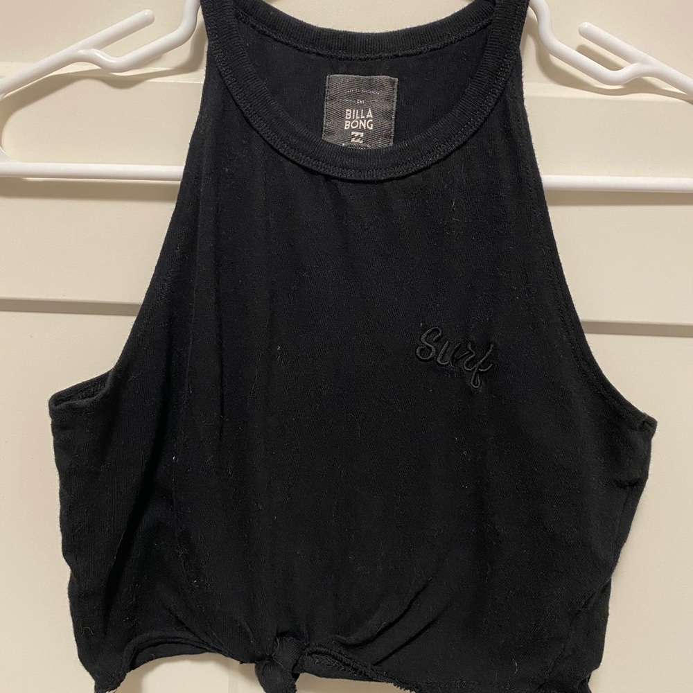 Billabong “Surf” Crop Top Black Size Small